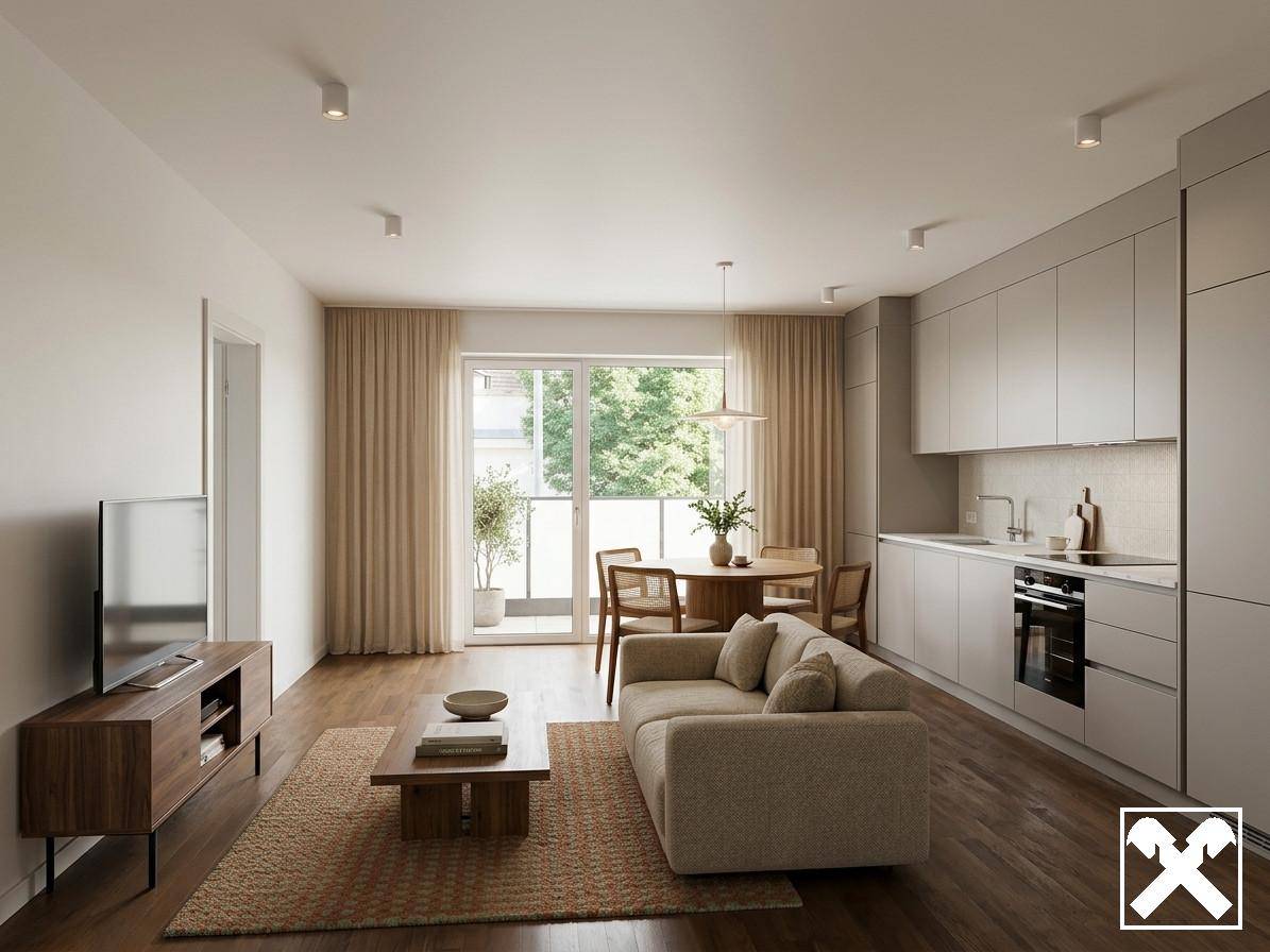 First occupancy apartment with loggia and parking