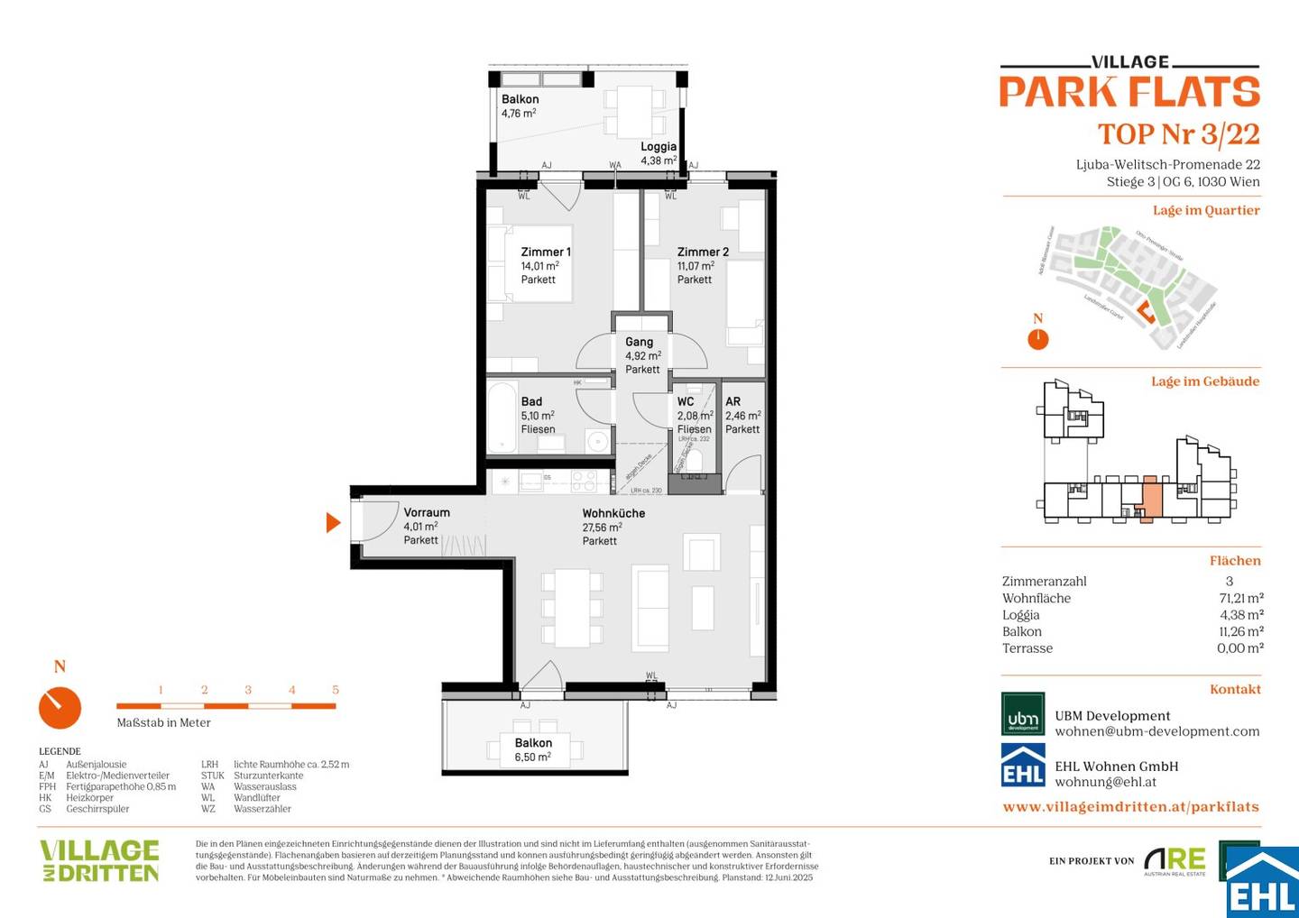New build apartment near the park for urban living