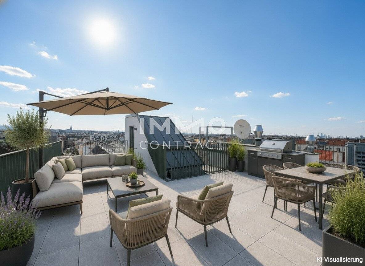 Penthouse apartment with two terraces and air conditioning