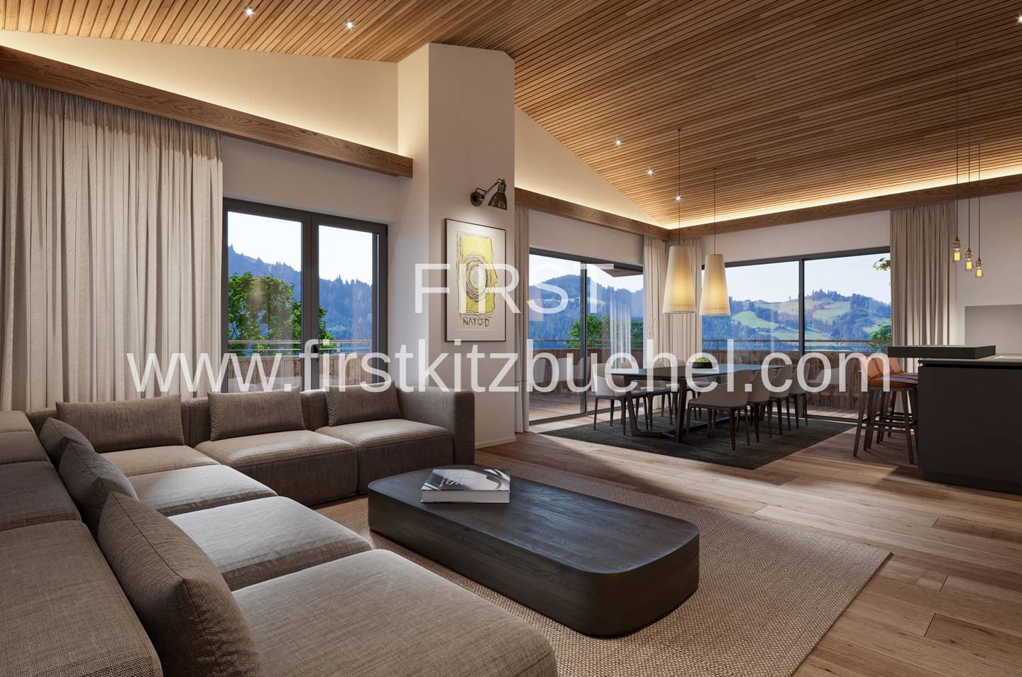 Chalet in Going am Wilden Kaiser mit Wellnessbereich und Bergblick