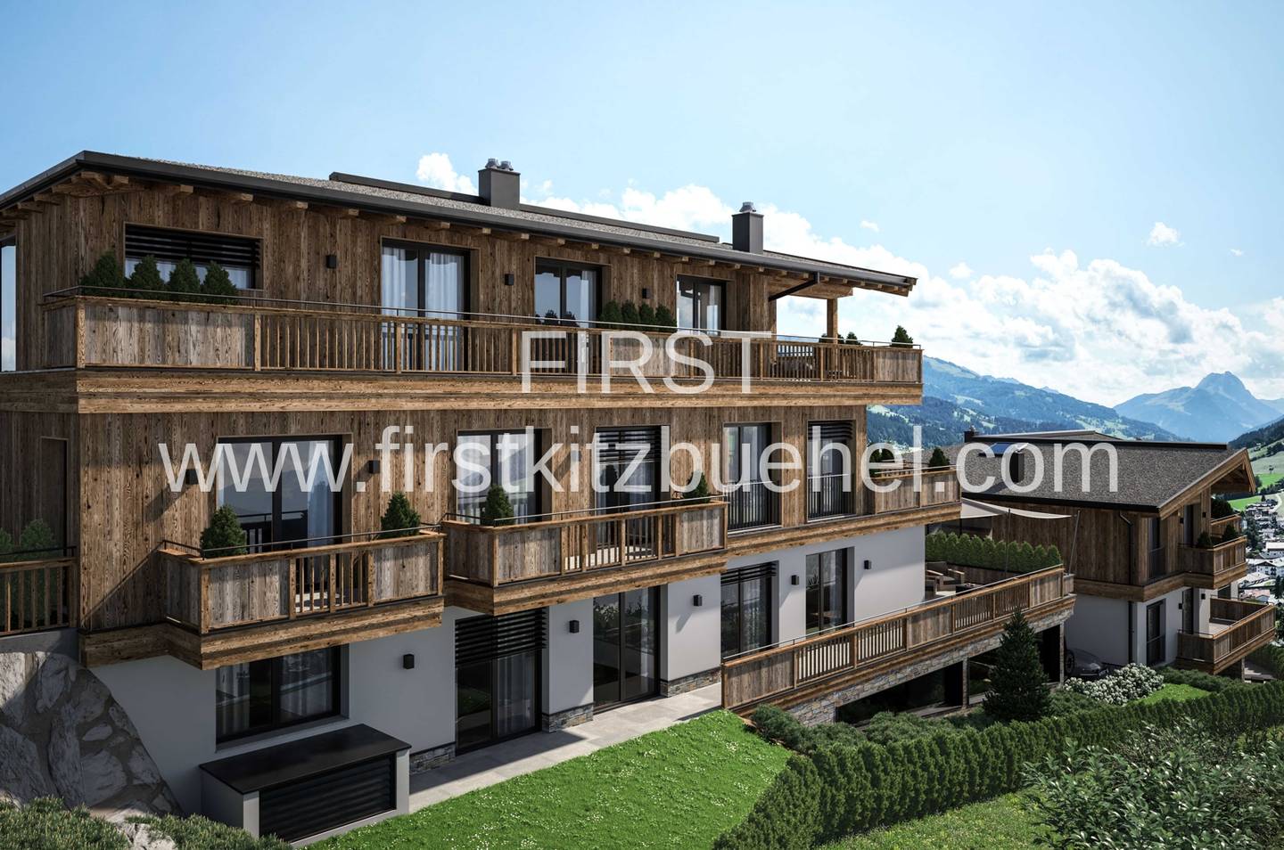 Top floor apartment with panoramic mountain views