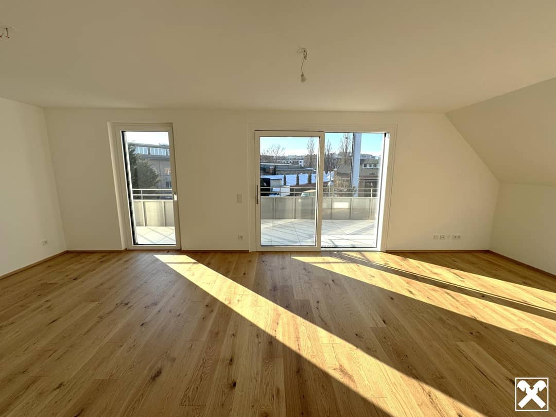 Wohnung mit Terrasse und Wohnküche am Donauufer