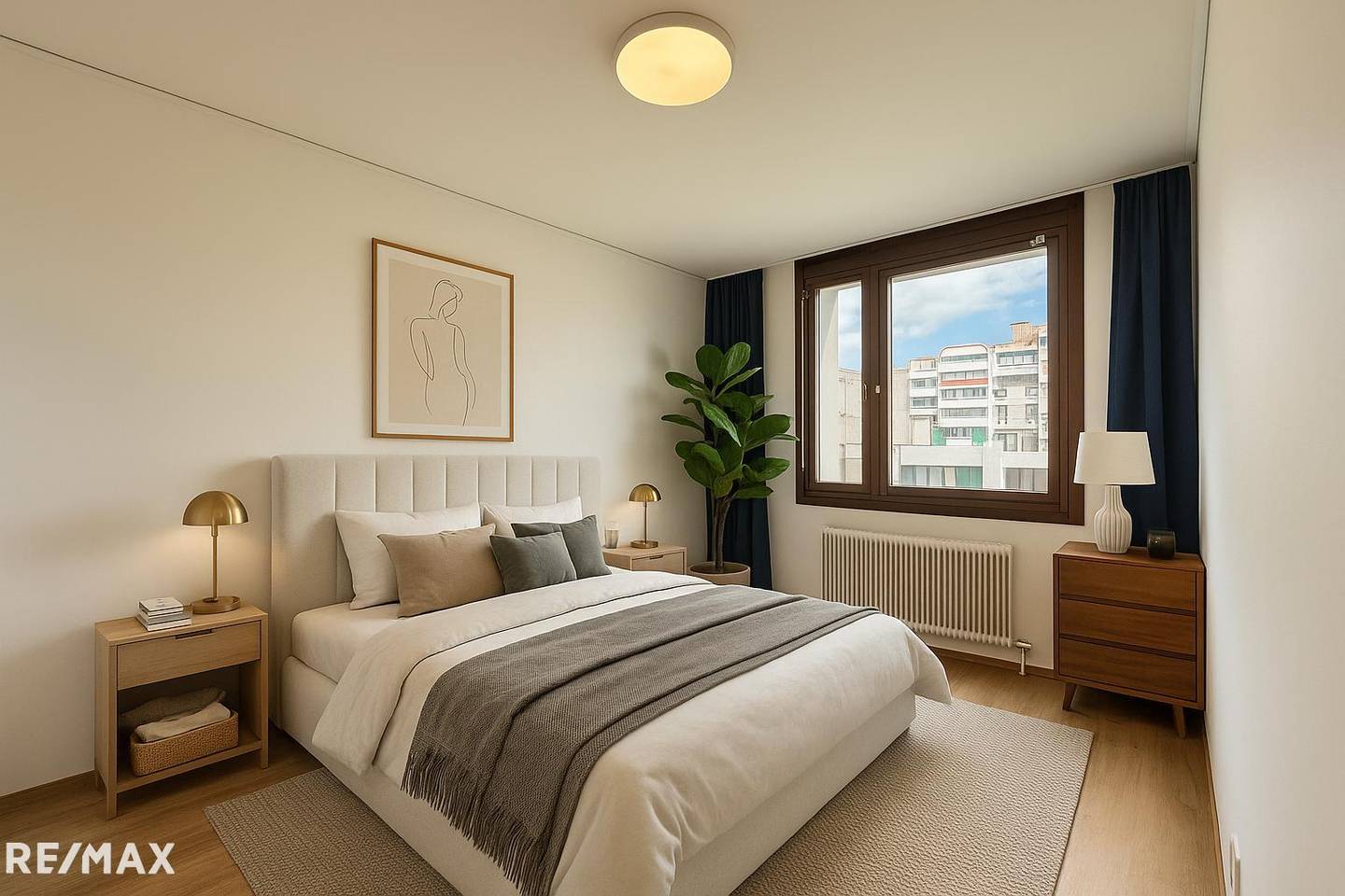 Top floor apartment with roof terrace and view