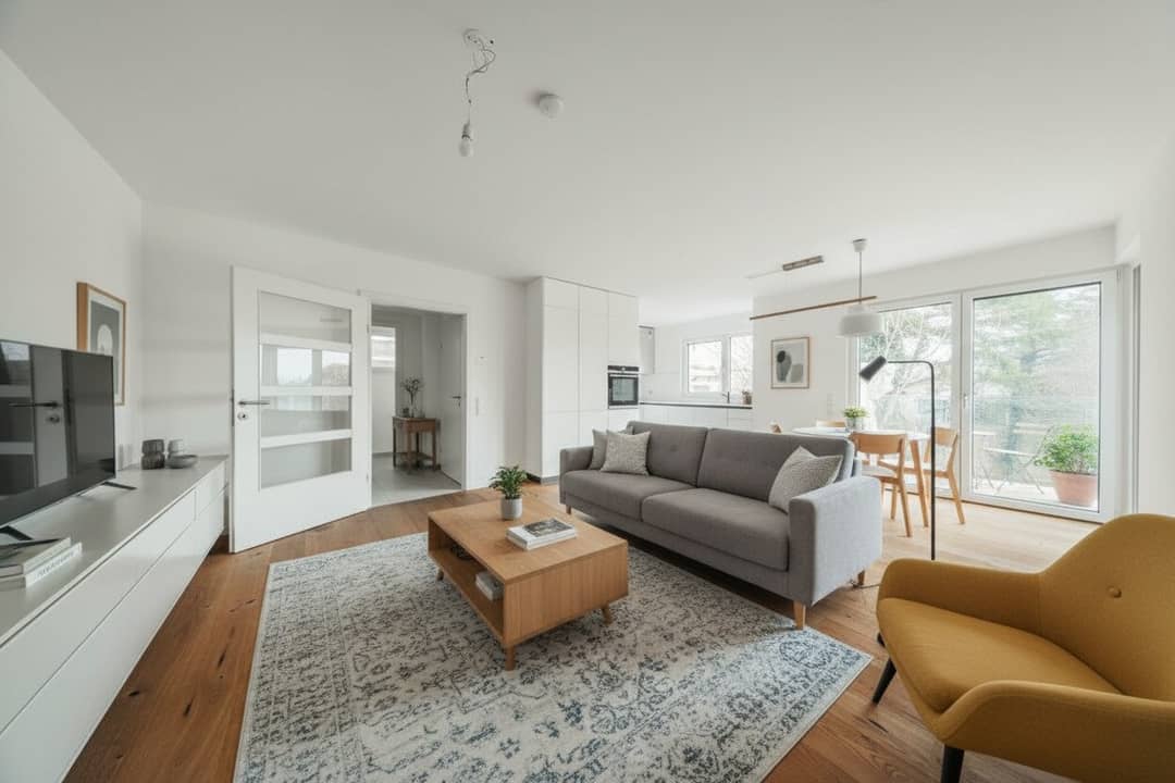 Maisonettewohnung mit Terrasse und Grünblick