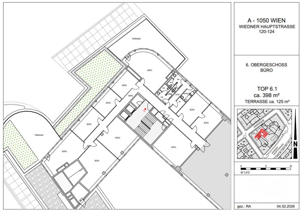 Bürofläche OC5 im Business Center Wieden, 583 m² in Wien 1050