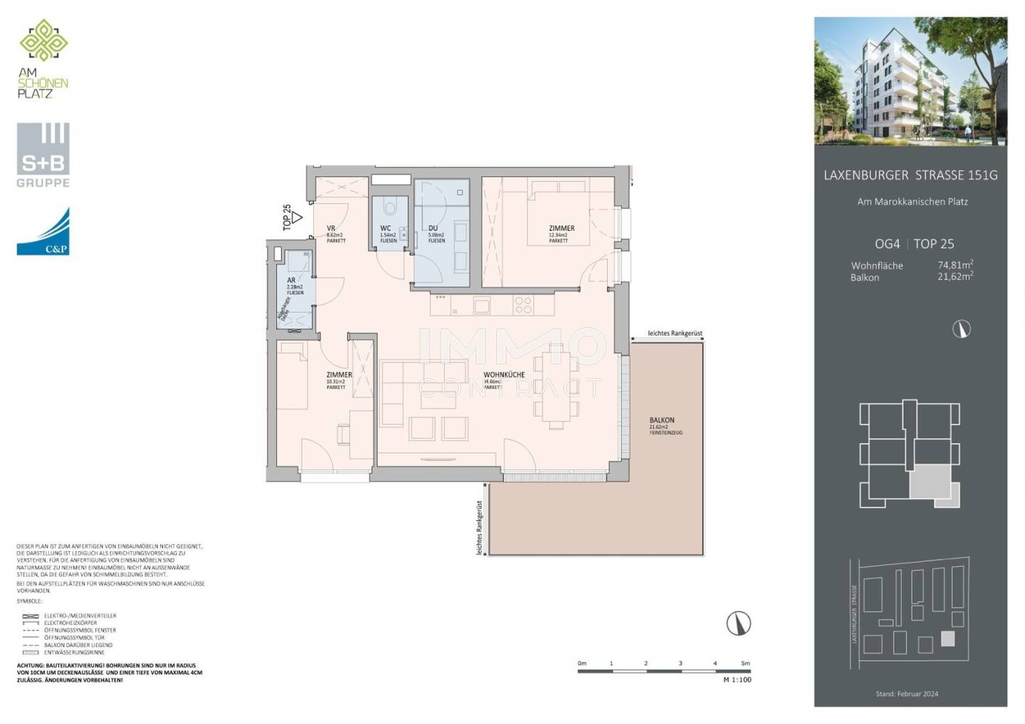 Wohnung Erstbezug Neubau Balkon Gartenlandschaft