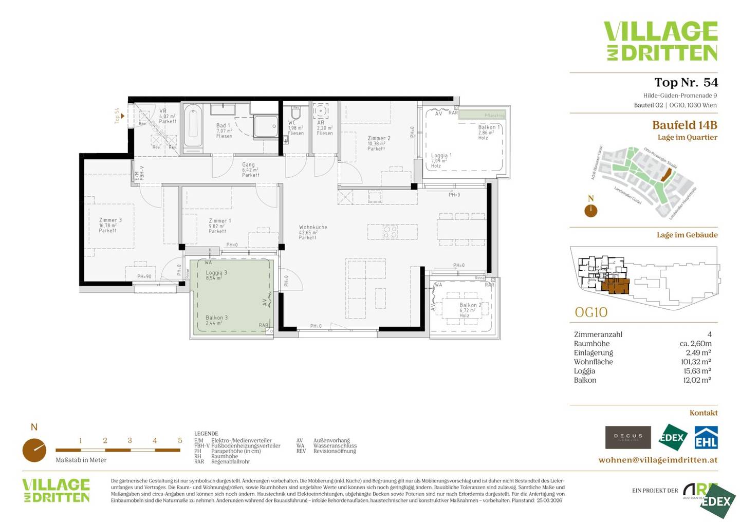 Wohnung Erstbezug Neubau mit Loggia und Balkon