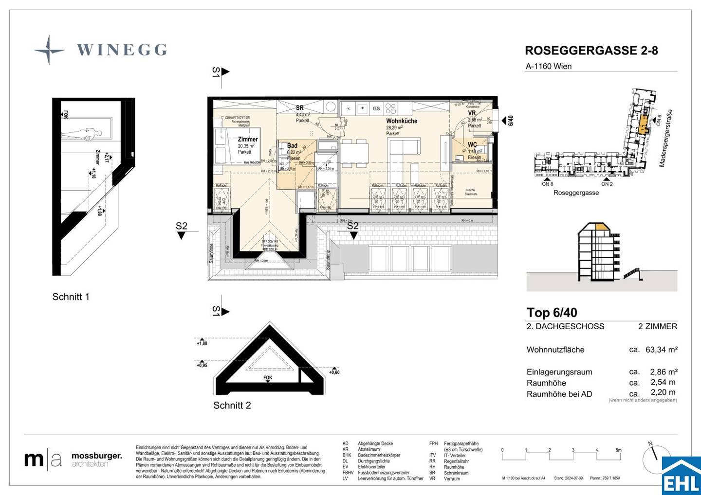 Apartment near Wilhelminenberg with courtyard