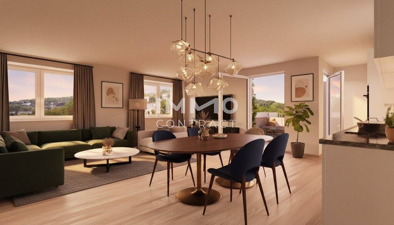 New build apartment with terrace and open plan kitchen