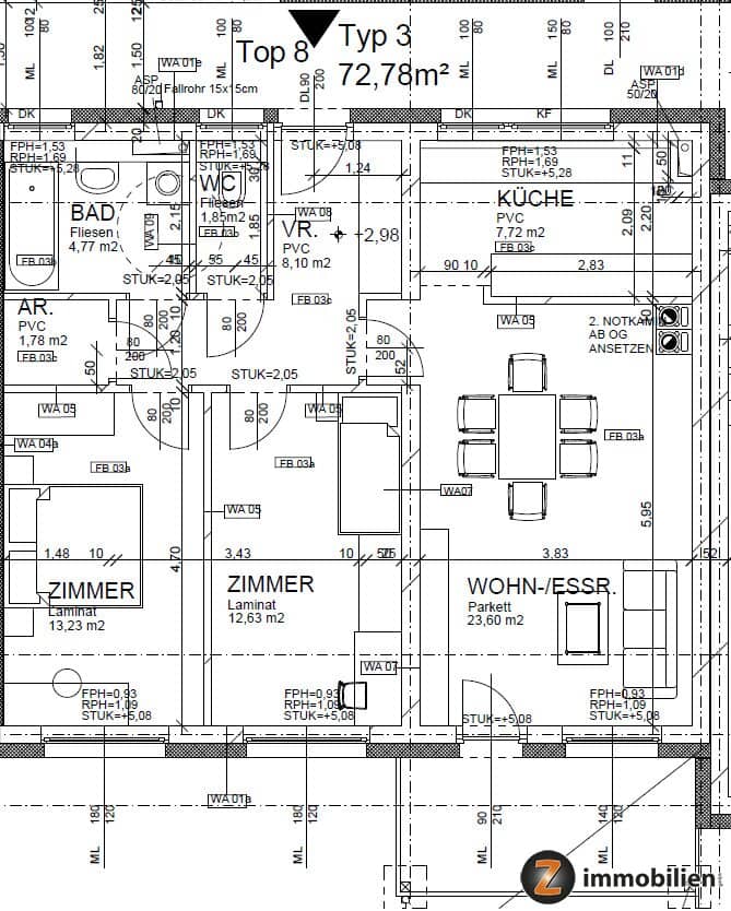 Jennersdorf: provisionsfrei, Wohnung in Ruhelage mit Balkon