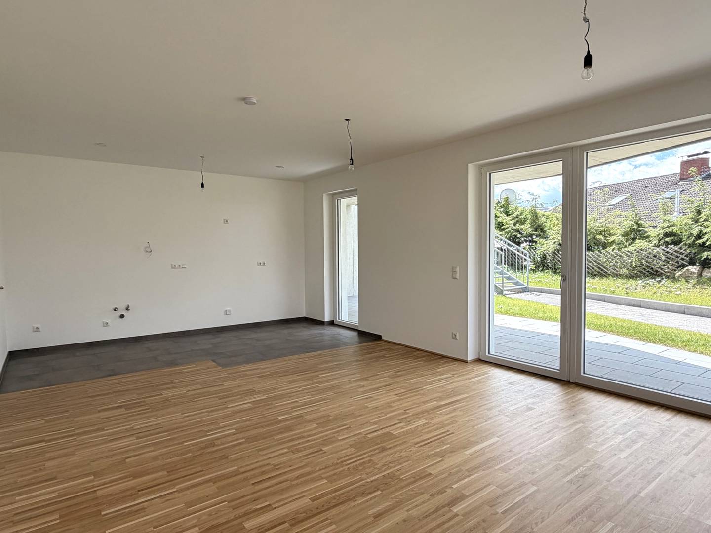 New build apartment first occupancy 2025 with garden