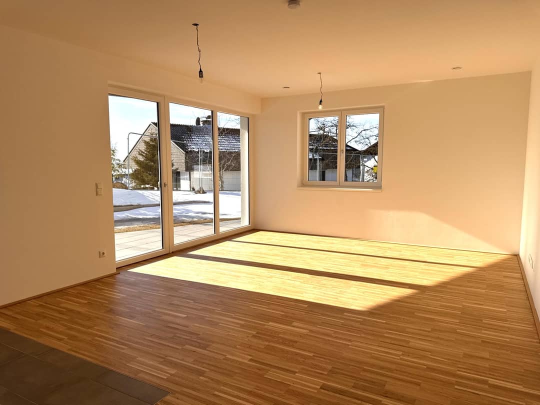 New build apartment first occupancy 2025 with garden