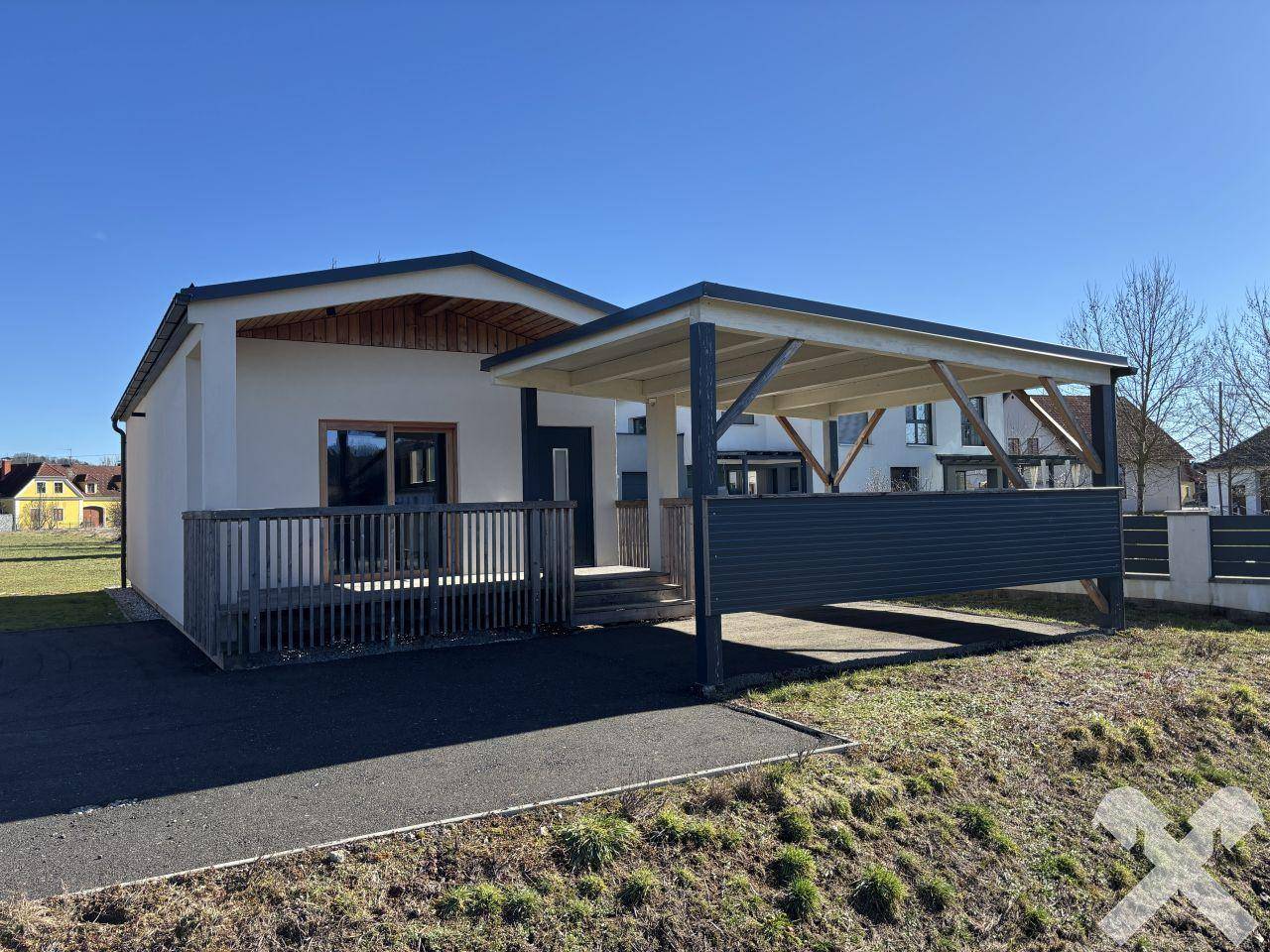 Modernes Bungalow-Wohnhaus in Wörth an der Lafnitz mit 48 m² Terrasse
