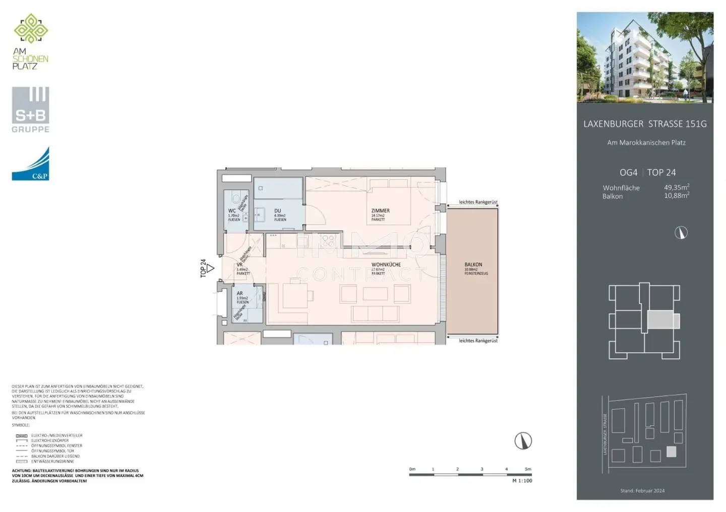 Wohnung First Occupation Balcony City Center