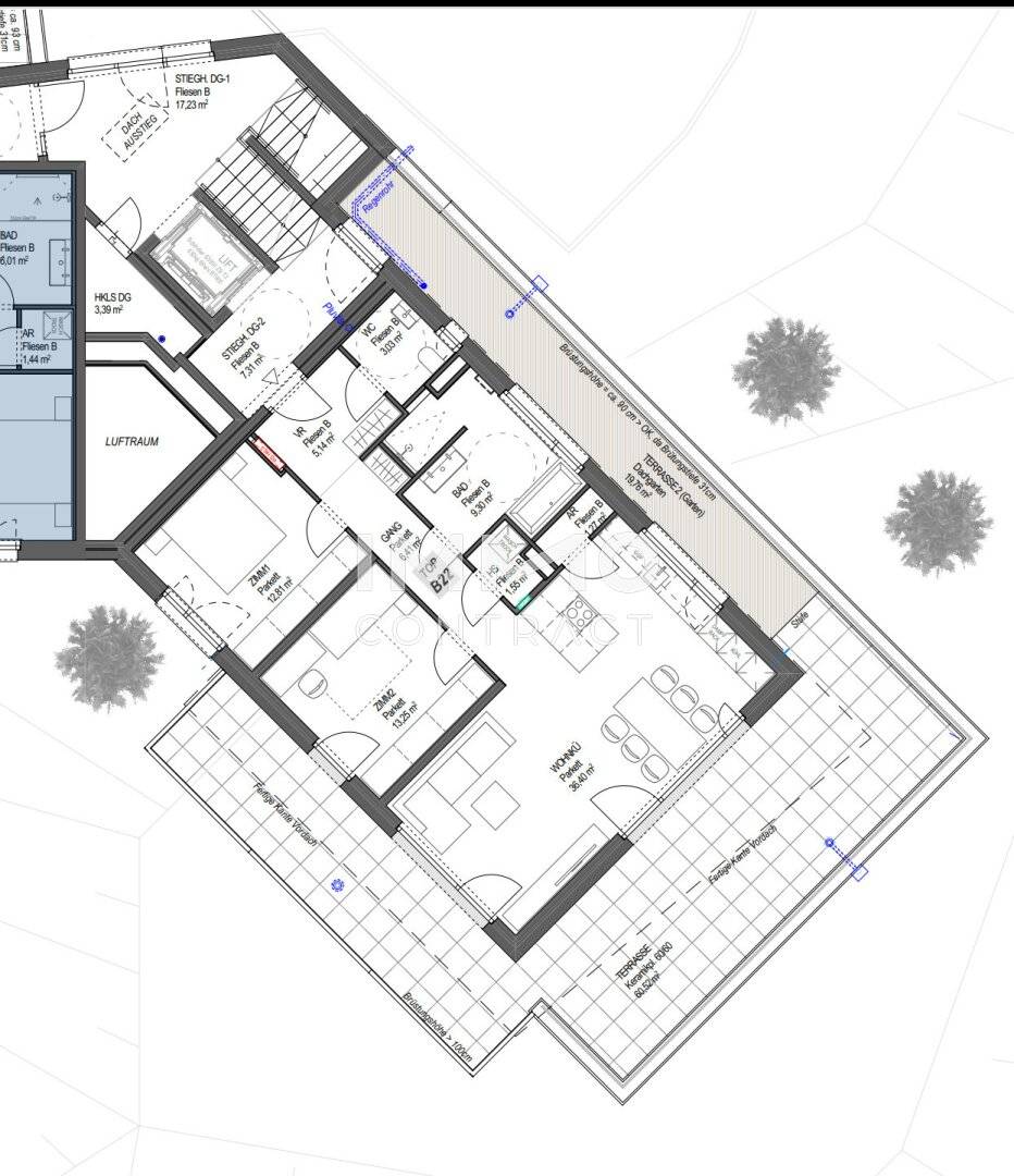 Dachgeschosswohnung mit Dachgarten und Terrasse Erstbezug