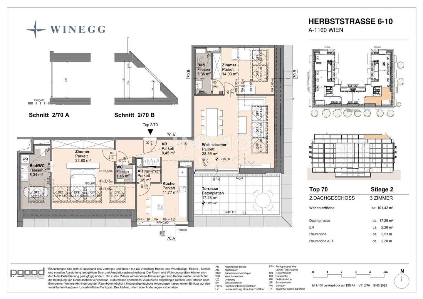 Dachgeschosswohnung near Arik Brauer Park with Terrace