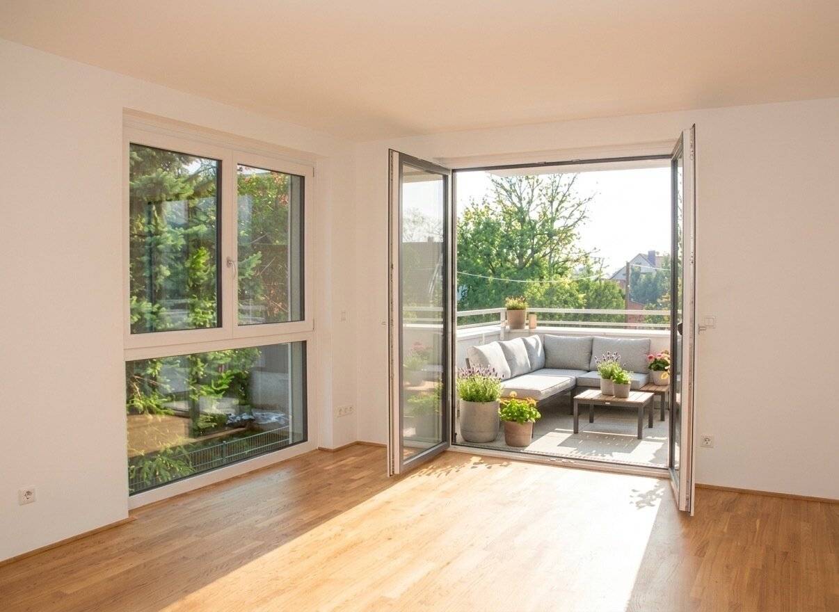 Newly built apartment at Mühlwasser with large balcony