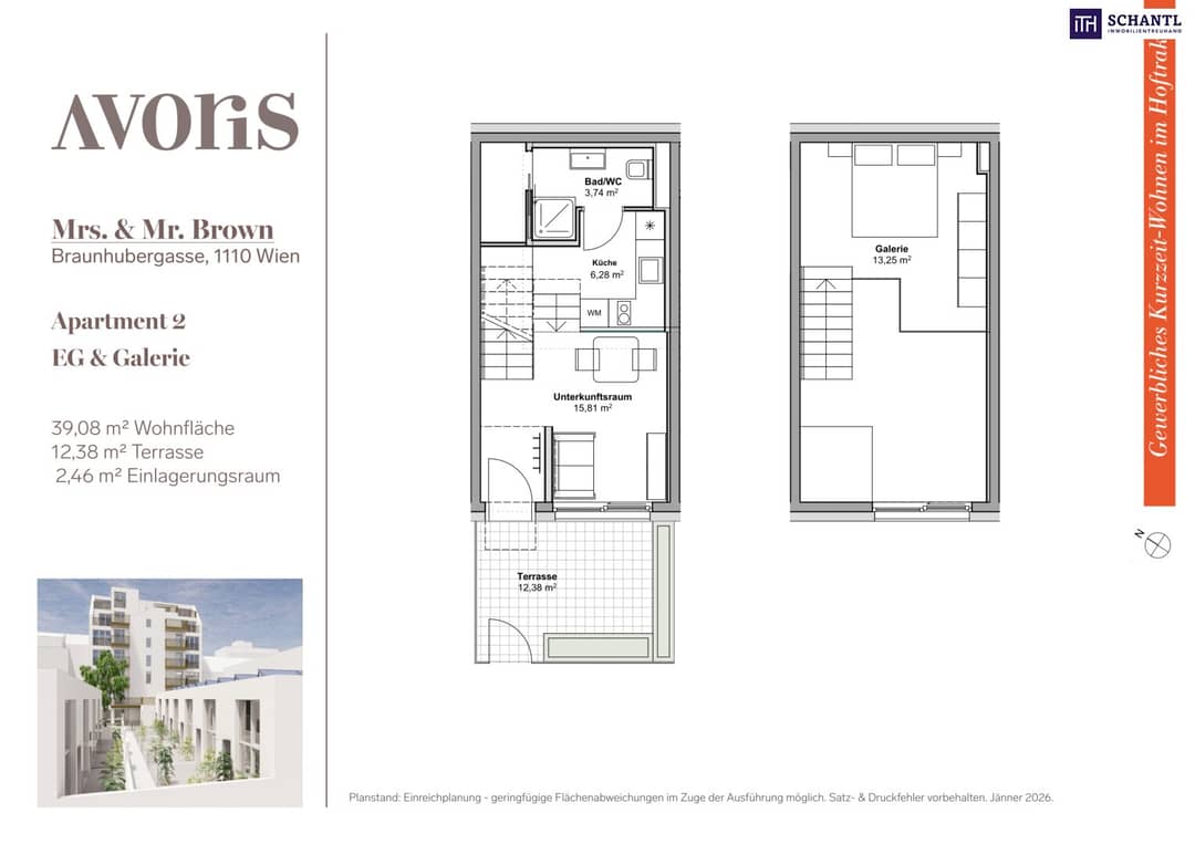 Helle 2-Zimmer-Wohnung mit Balkon im Zentrum Simmering, Wien