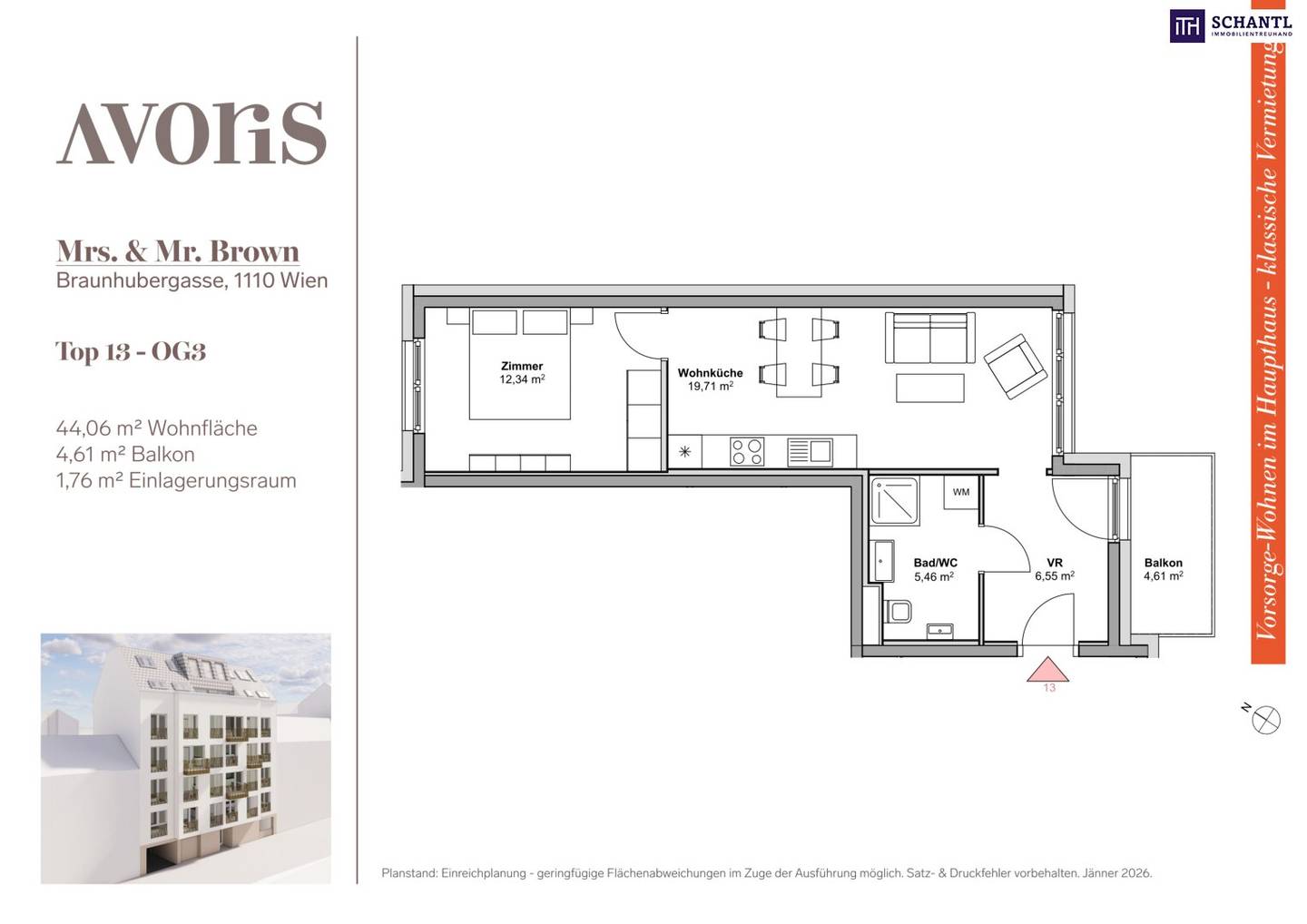 Apartment in Zentrum Simmering with Balcony First Occupancy