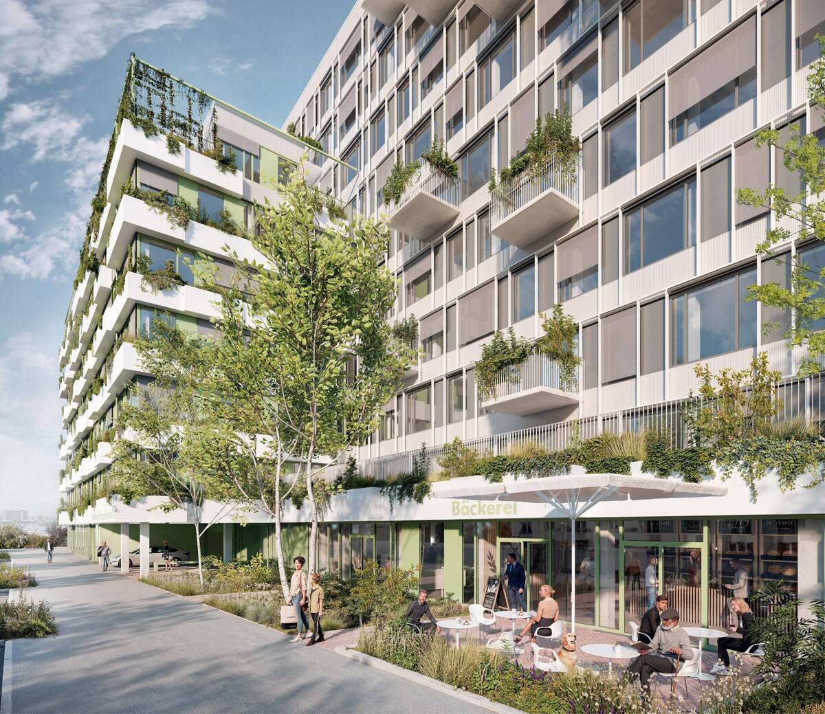 Moderne Bürofläche nahe Hauptbahnhof in Wien-Favoriten, Grünblick