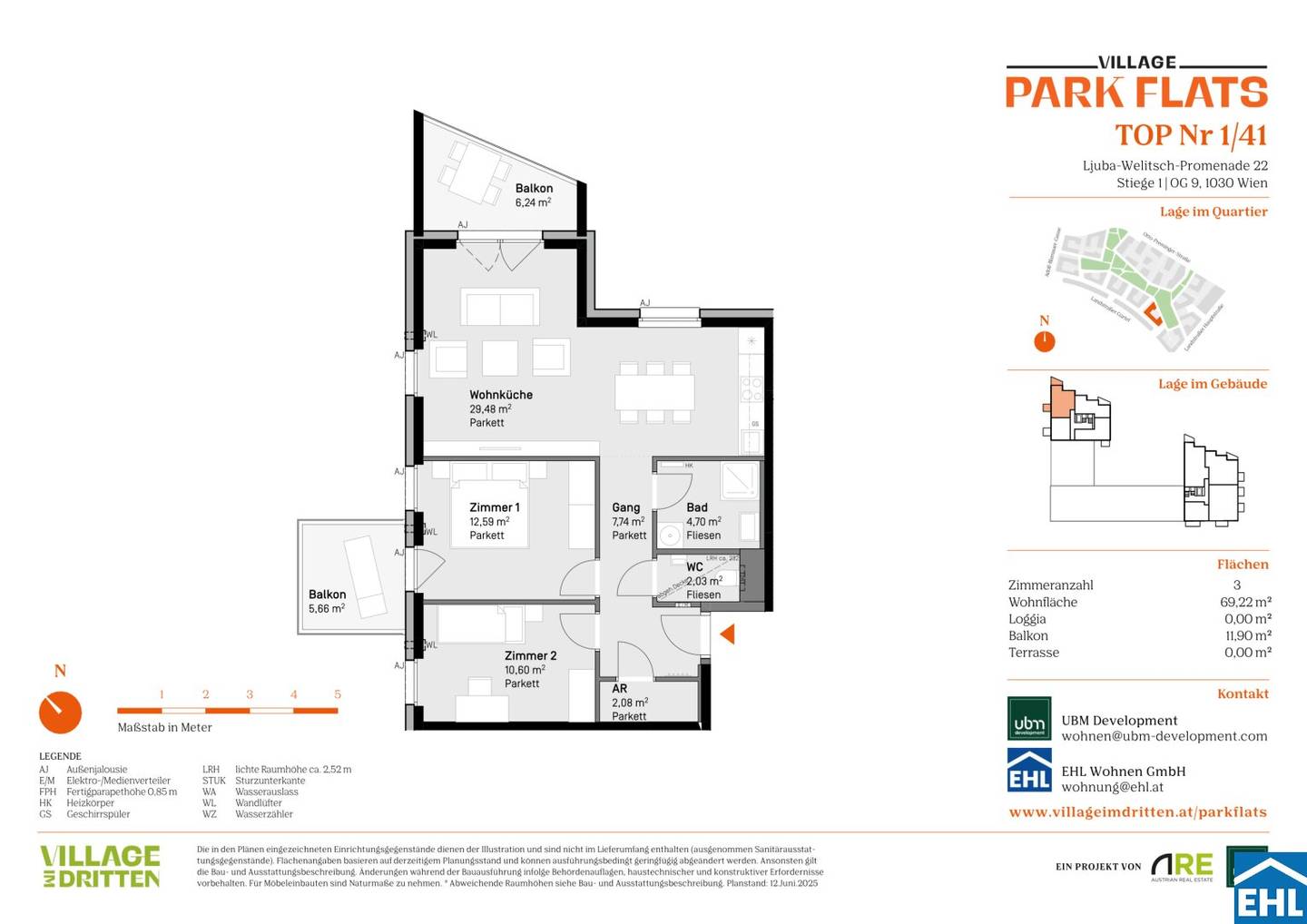 Park Flats New Build With Two Balconies