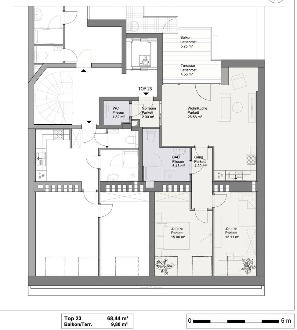 Apartment first occupancy new build terrace