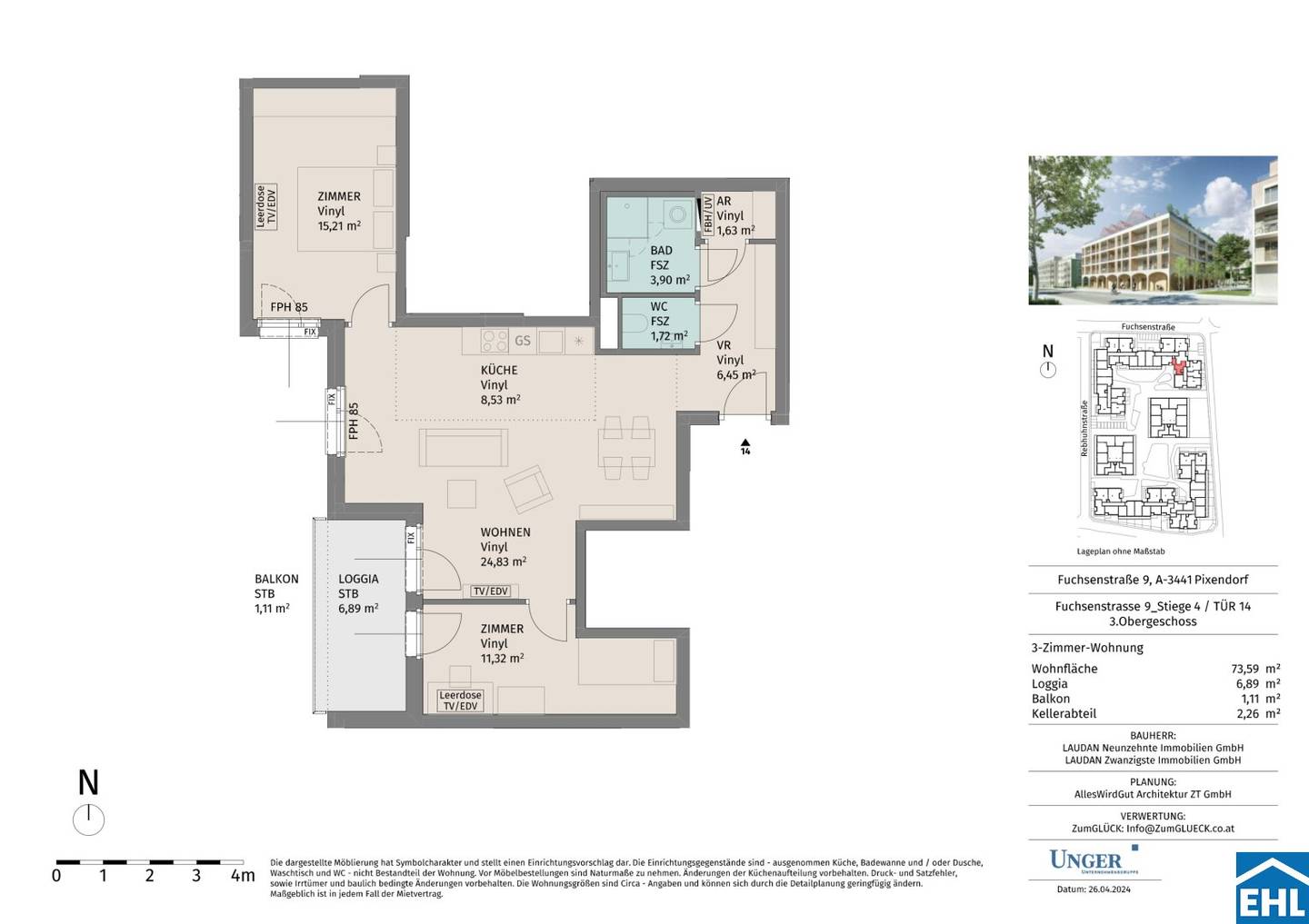 Neubau Wohnung Erstbezug im Grünen