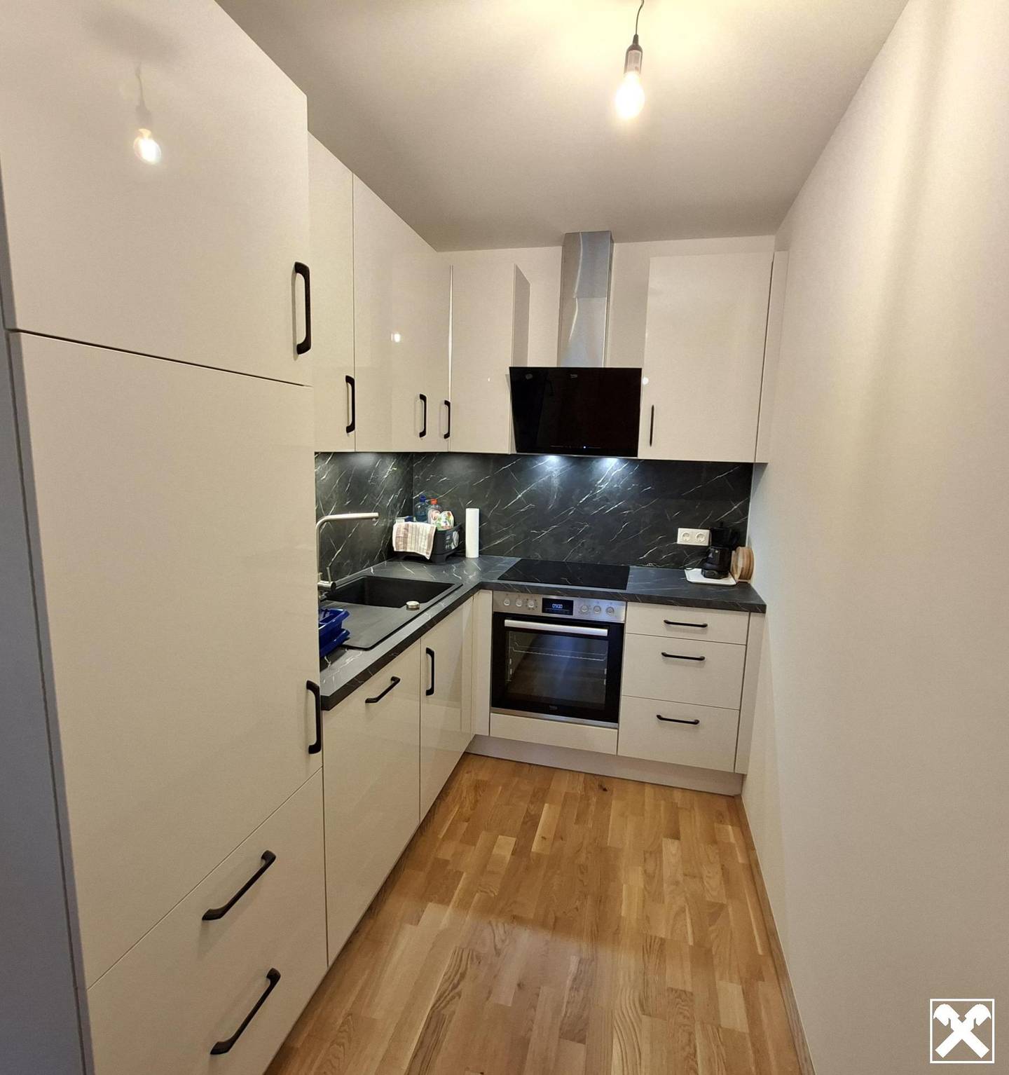 Rented apartment with balcony and underground garage parking