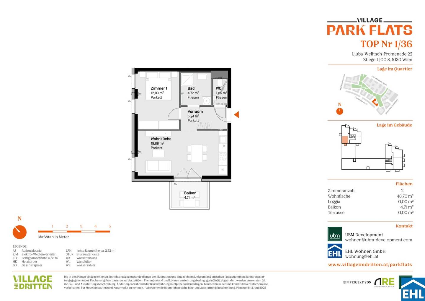New build apartment with balcony commission free