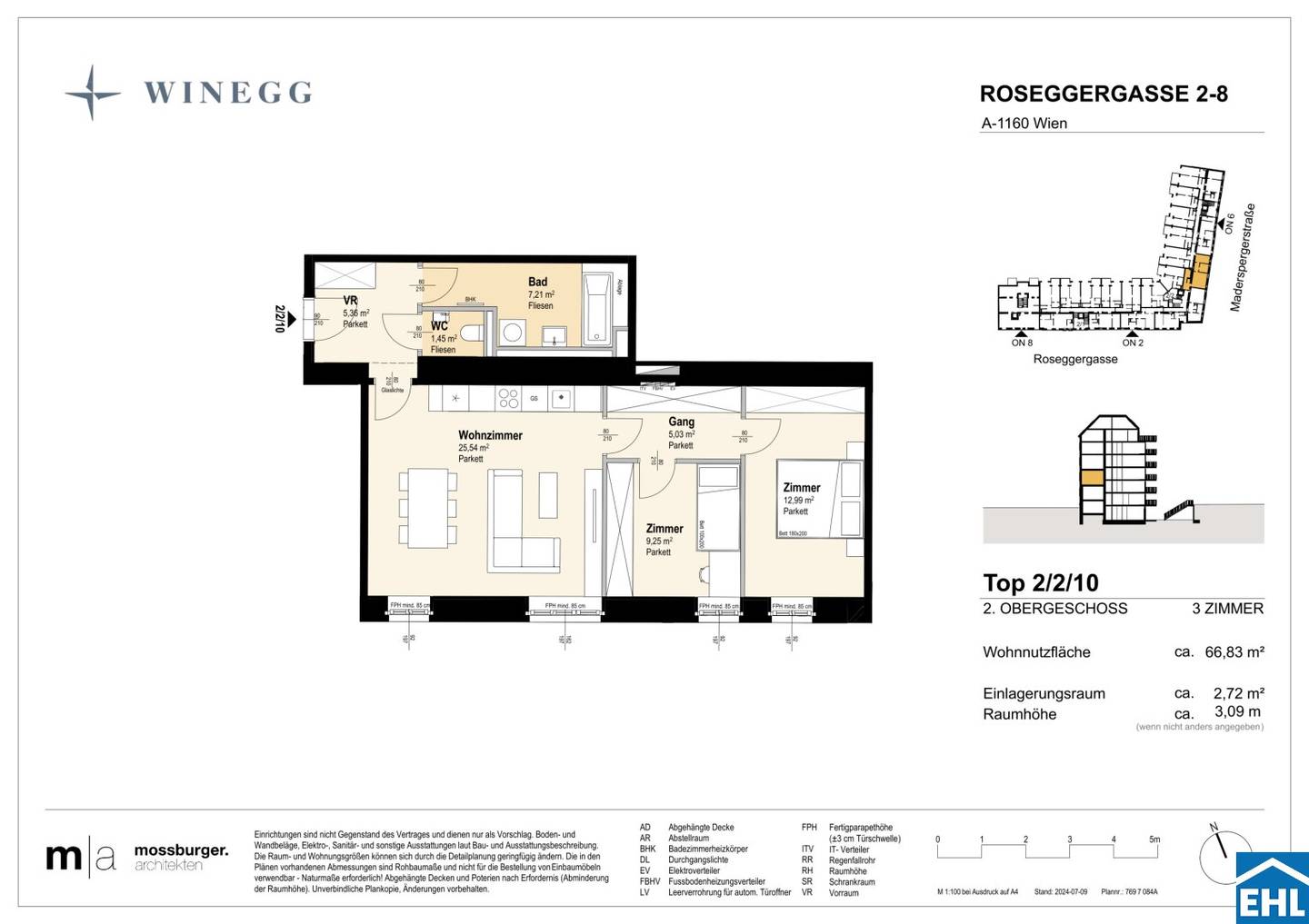 Wohnung mit Innenhof und Dachterrasse