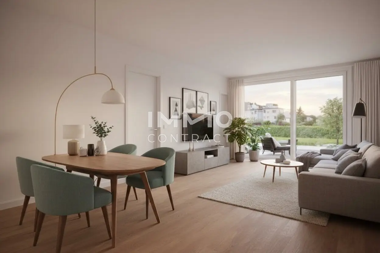 Apartment new build with balcony and kitchen