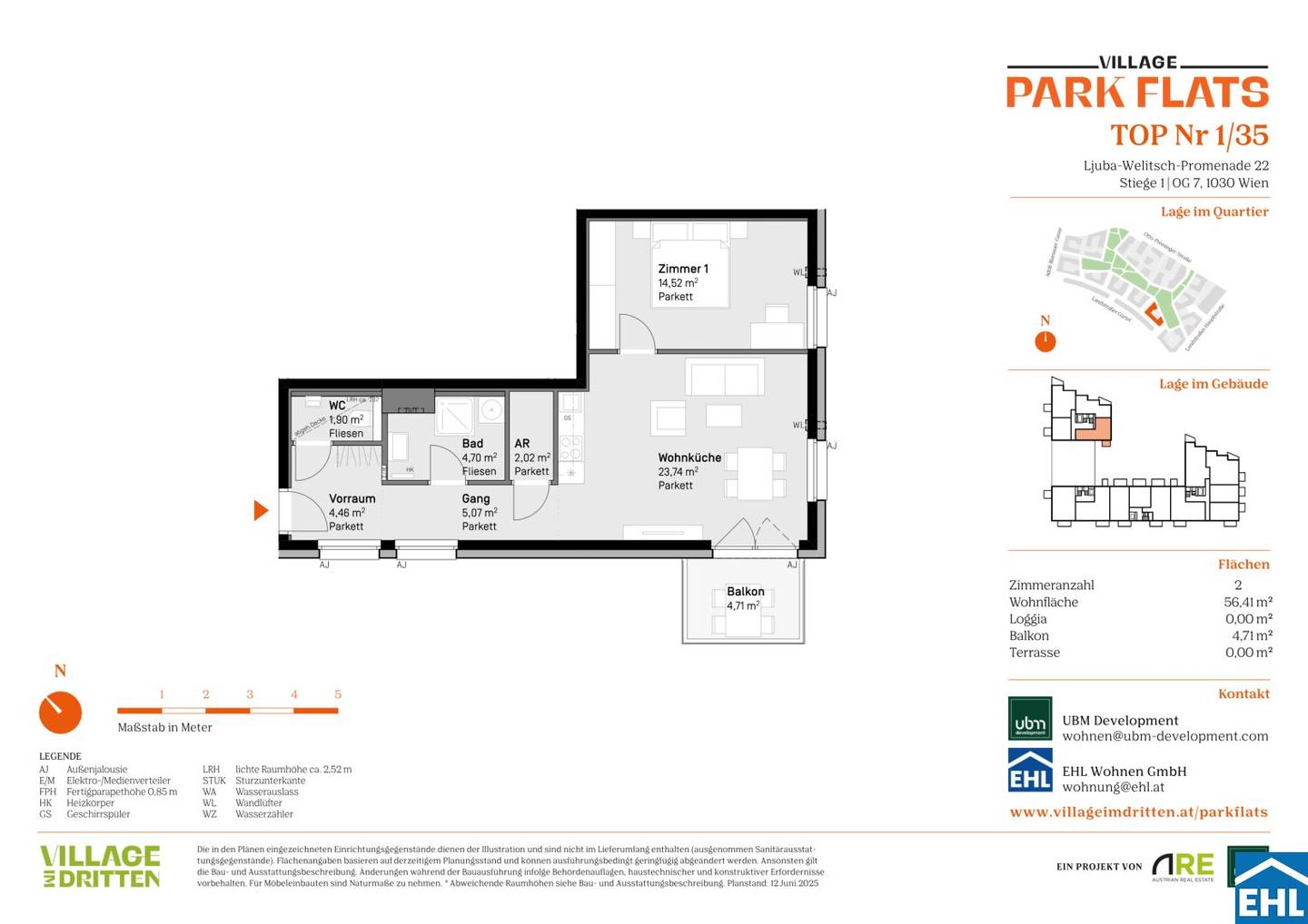 New build apartment Park Flats Balcony