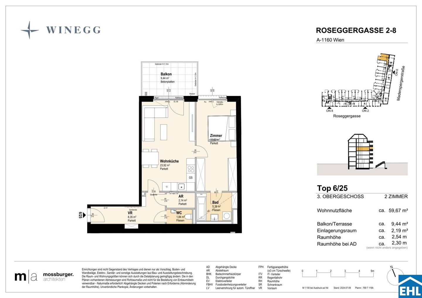 Wohnung mit Garten und Dachterrasse