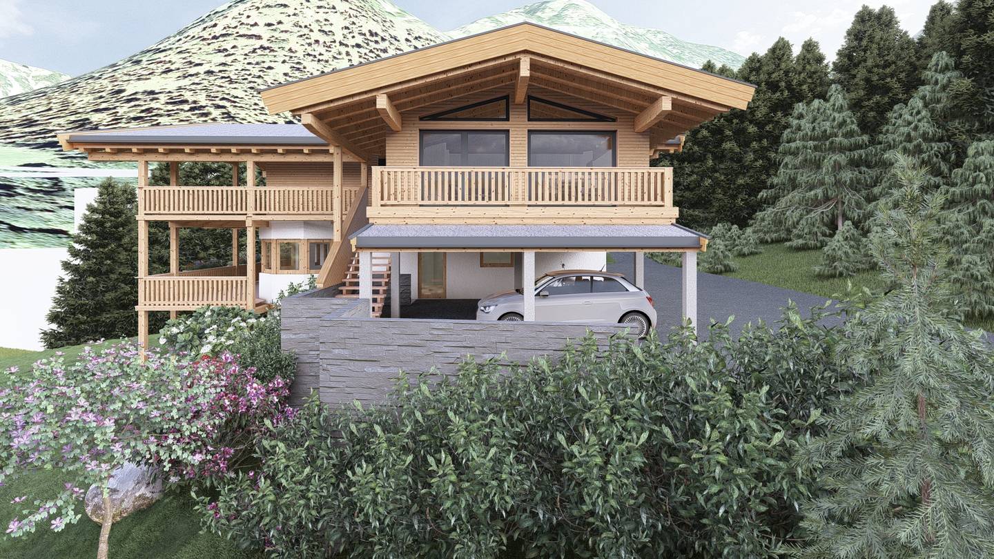 Mehrfamilienhaus am Waldrand in Waidring mit Traumausblick in Tirol
