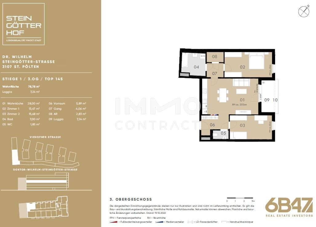 Apartment new build Viehofen near Viehofner Lakes