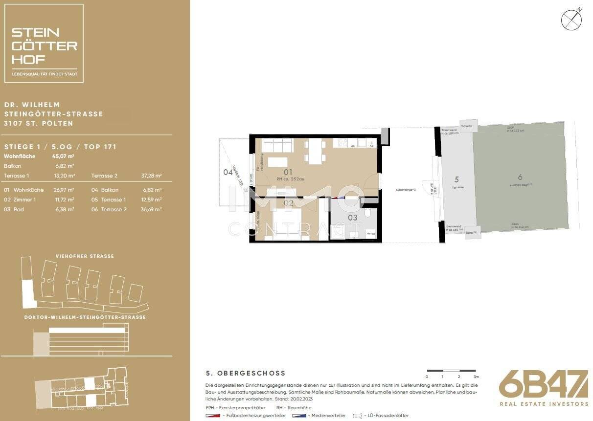 Wohnung mit großer Terrasse und Erstbezug