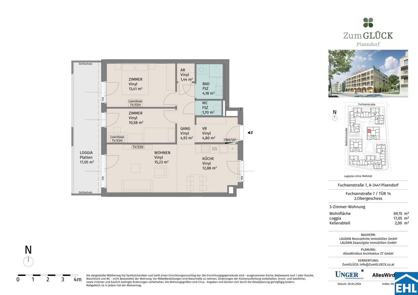 Brand new apartment with balcony