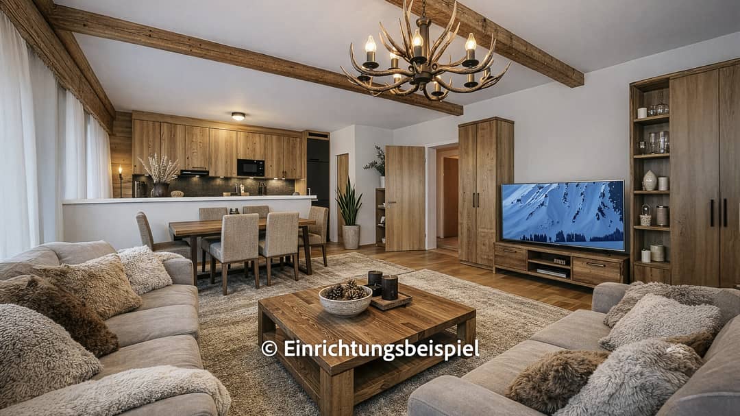 Apartment Sonnberg balcony Gaisberg view
