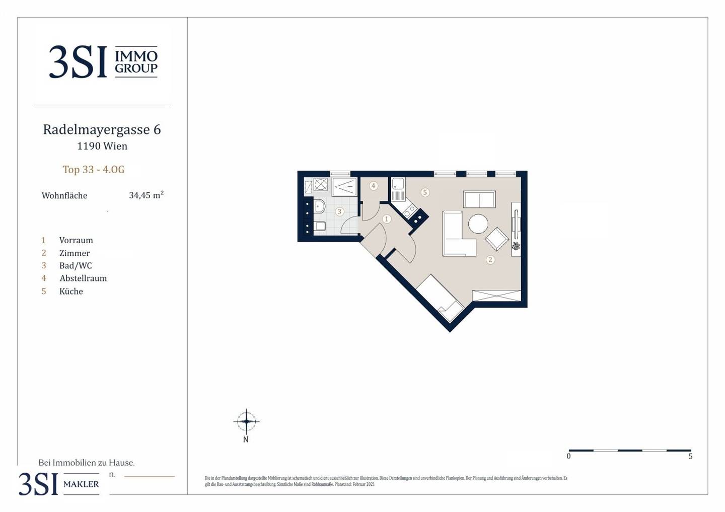 Park view apartment Döbling new build fourth floor