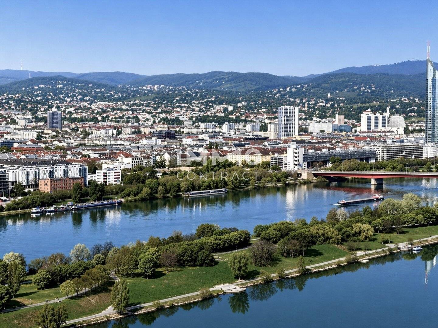 Wohnung DC2 Tower Westloggia Blick Leopoldsberg