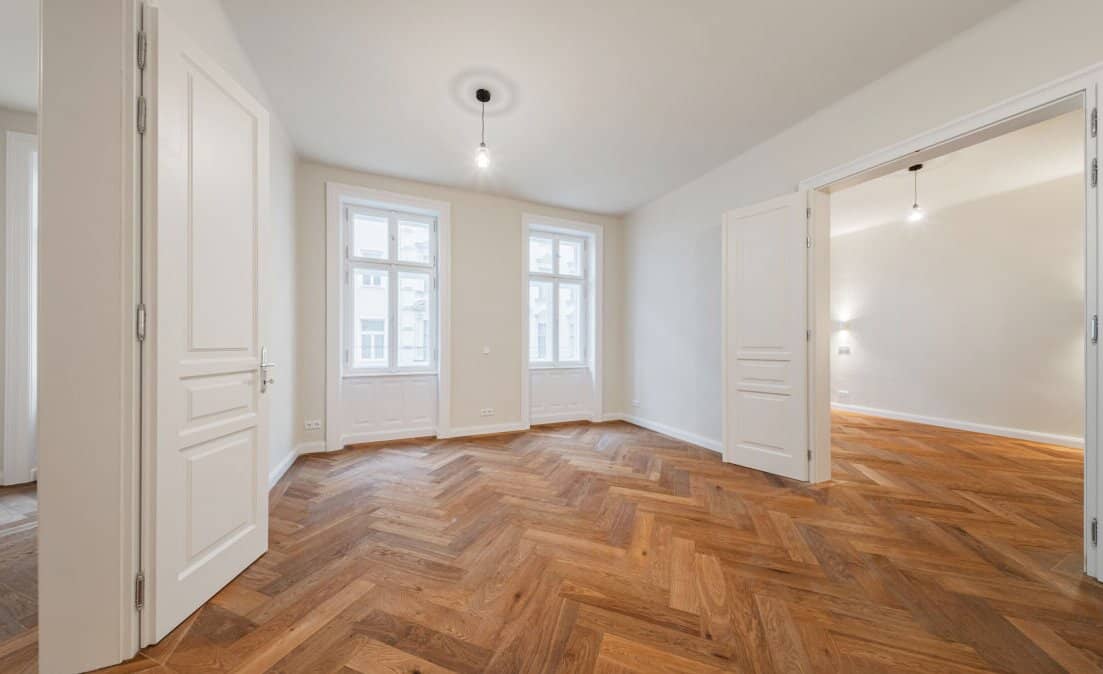 Renovated Altbau Apartment with City View and Herringbone Parquet