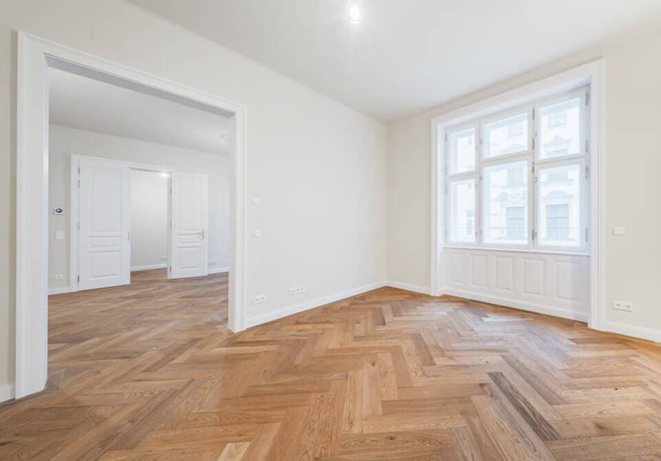 Renovated Altbau Apartment with City View and Herringbone Parquet
