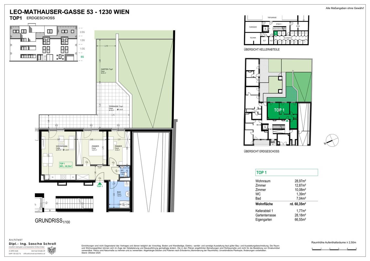 Garden apartment with terrace and private garden