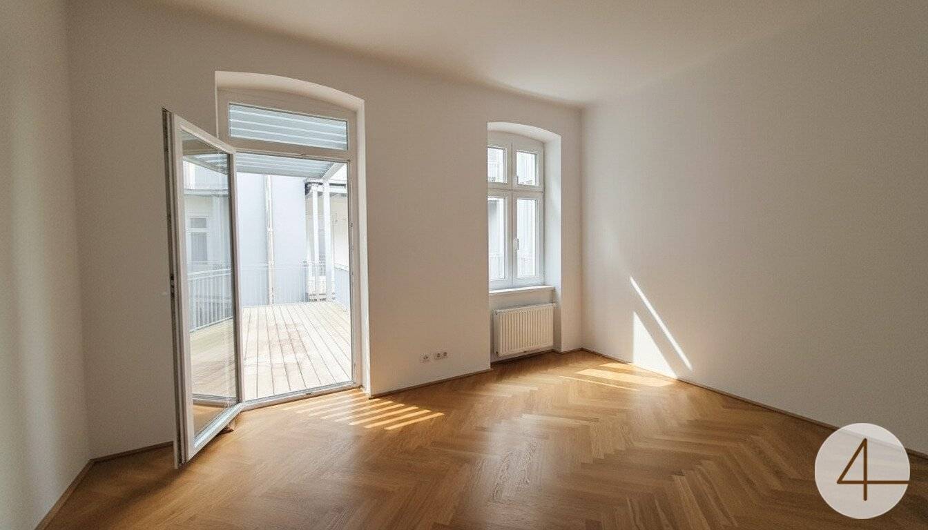 Historic building apartment with balcony near U1