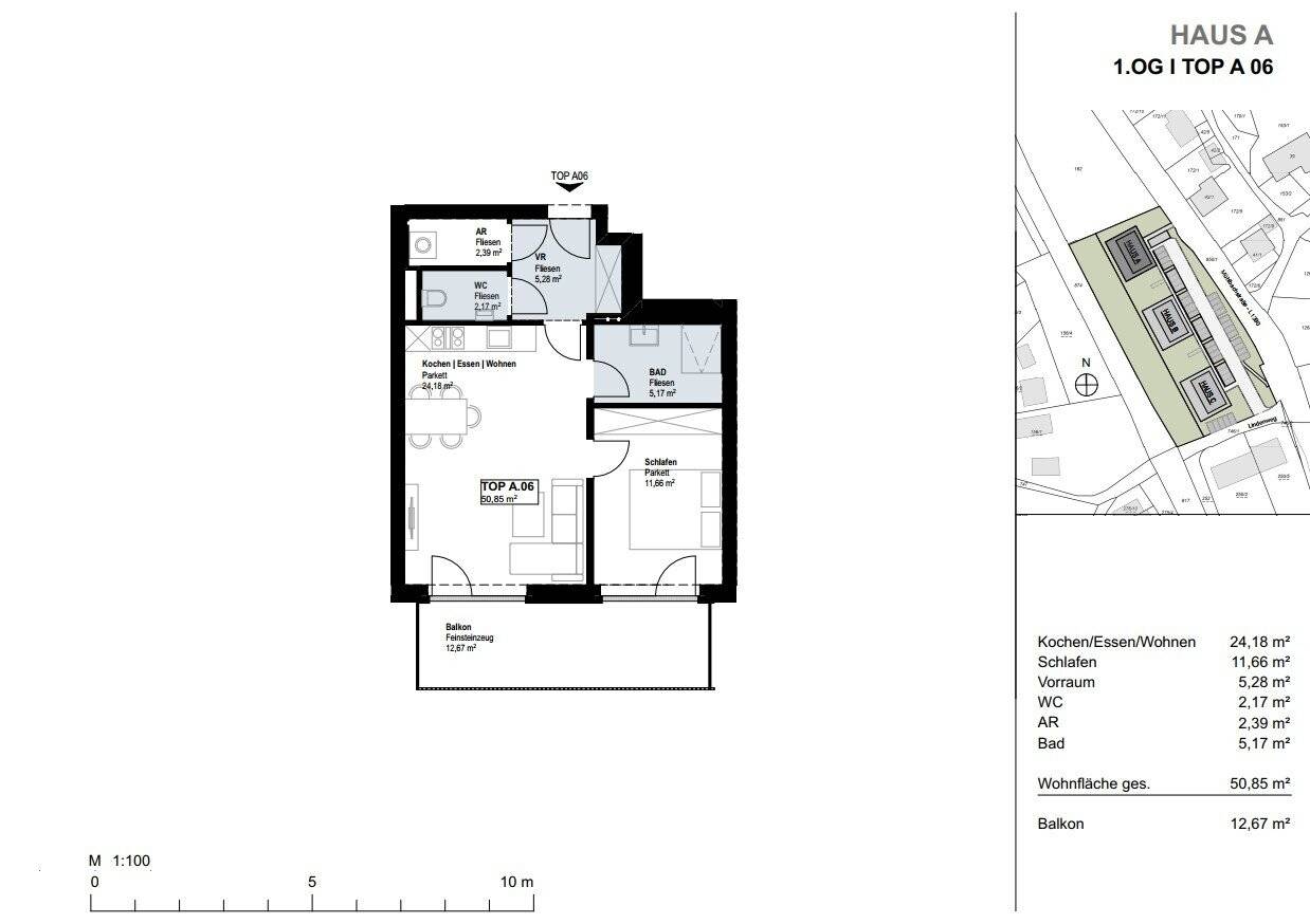 Neubau Wohnung am Mühlbach mit Balkon