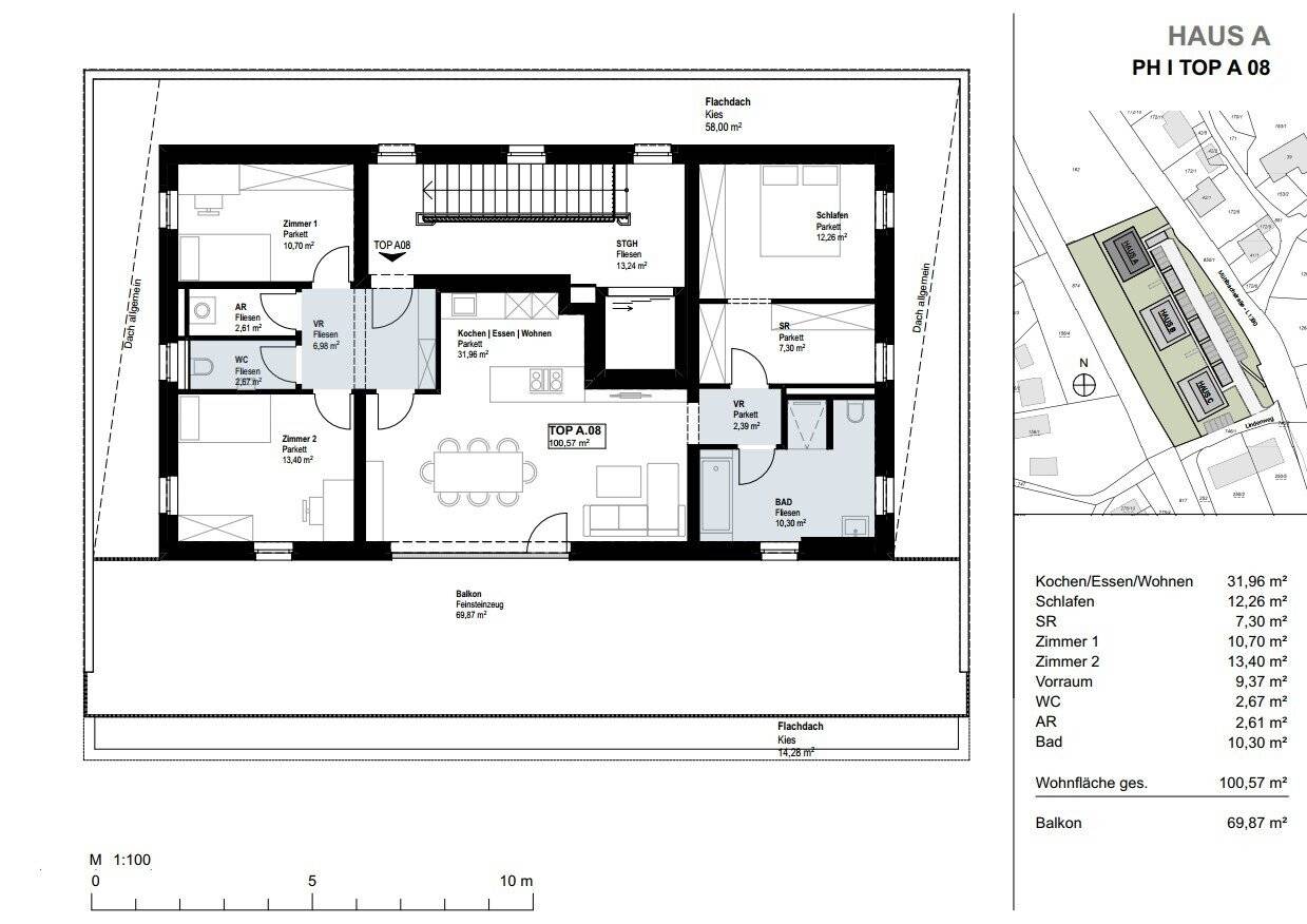 Penthouse on the Mühlbach with rooftop terrace