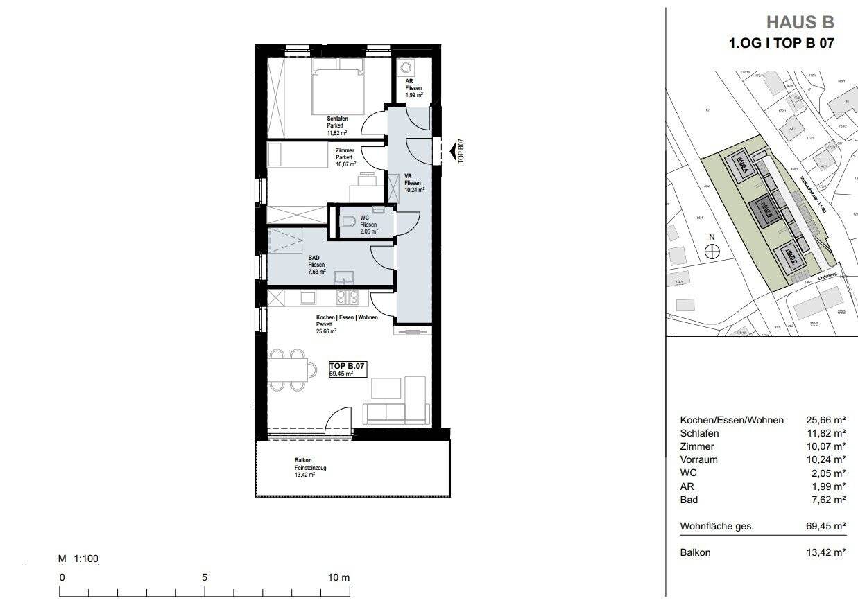 New build apartment with terrace Wilhering