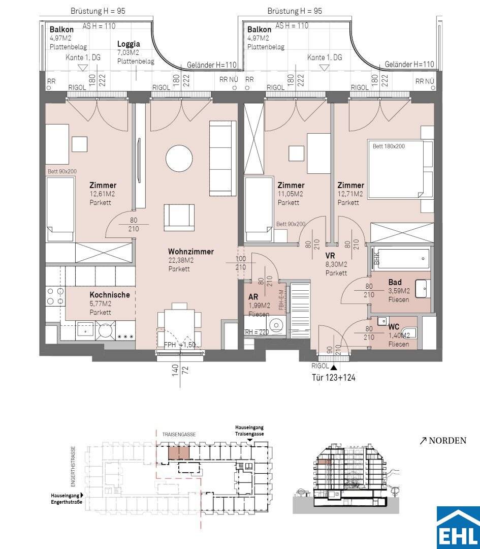 Luxuriös über den Dächern Wiens: Dachgeschoßwohnungen und Penthouses