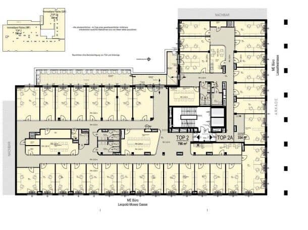 1020 Wien, Lassallestraße 7 Plan 1.OG