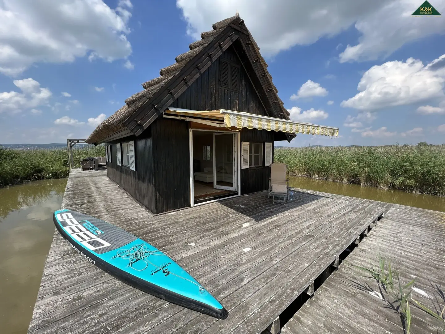 A dream secluded location unseen at Neusiedler See on leasehold with yacht harbor mooring place
